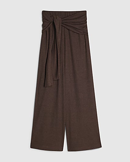 Brown Tie Waist Trousers