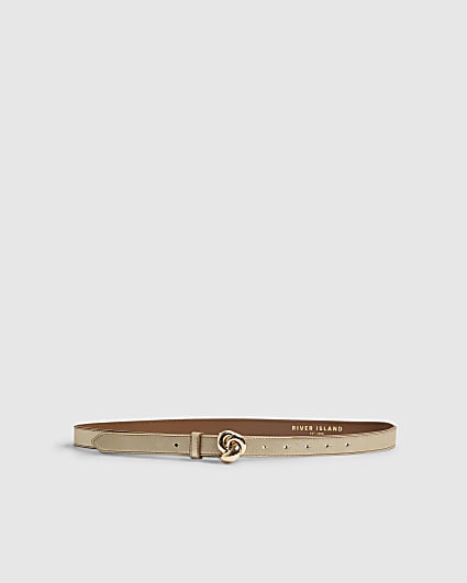 Gold Skinny Knot Belt