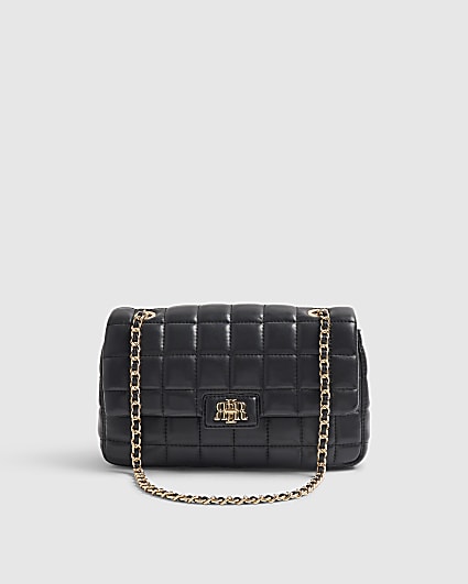 Black RIR Quilted Shoulder Bag