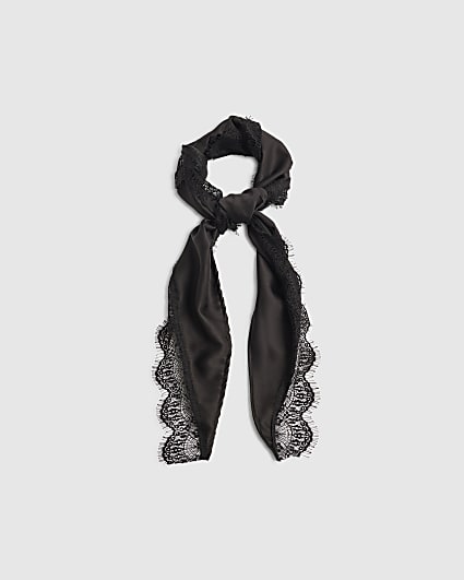 Black And Lace Scarf