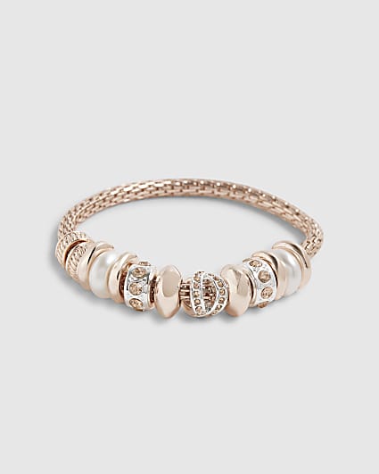 Rose Gold Charm Stretch Bracelet