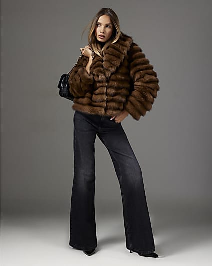 Black Yasmin Mid Rise Relaxed Flare