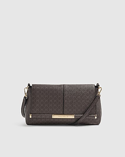 Brown Monogram Bar Front Shoulder Bag