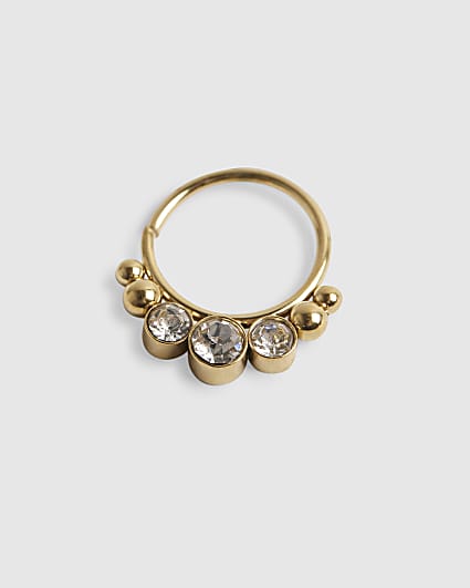 Gold Diamante Nose Ring