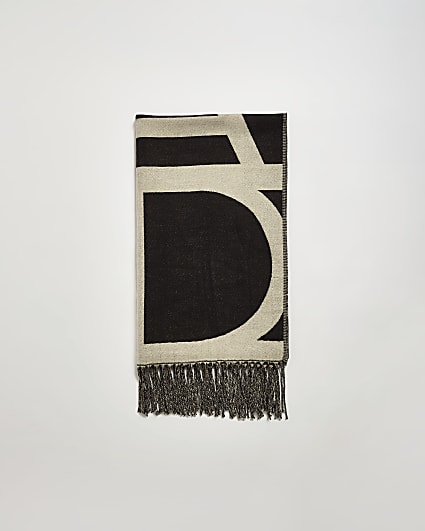 Black Monogram Scarf