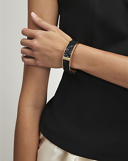 Black Snake Print Bangle