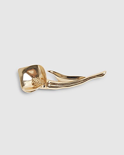 Gold Lily Brooch