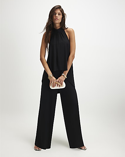 Black Halter Neck Jumpsuit