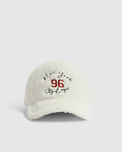 Cream Fluffy Borg Cap