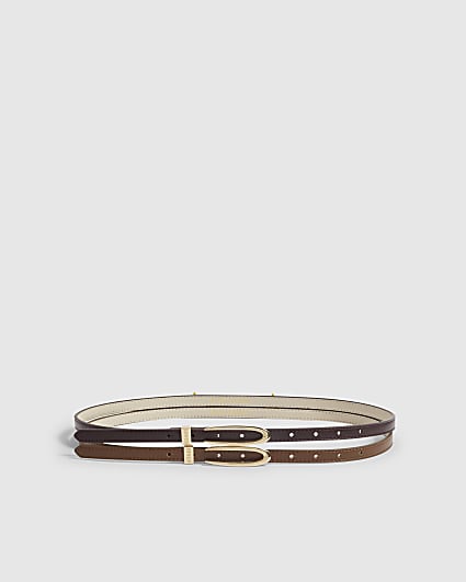 Brown Super Skinny Belt Pack