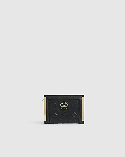 Black RI Embossed Medium Foldout Purse