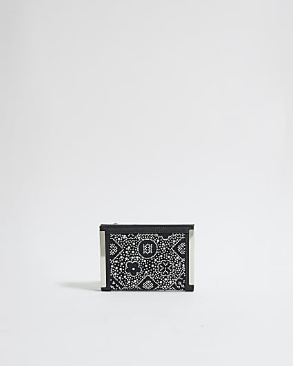 Black Diamante Foldout Purse