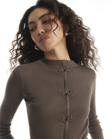 Brown Drummer Boy Knit Jumper