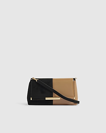 Black Hybrid Bar Front Shoulder Bag