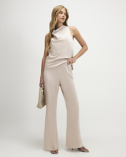 Cream Satin Trousers