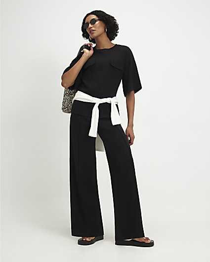 Black Wide Leg Trousers