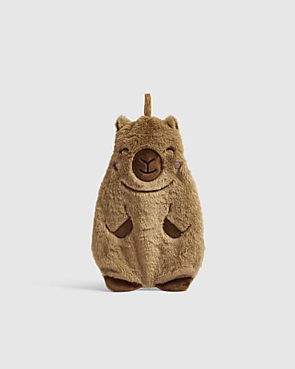 Brown Capybara Hot Water Bottle