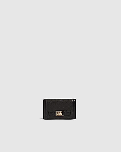 Black Monogram Tab Front Foldout Purse