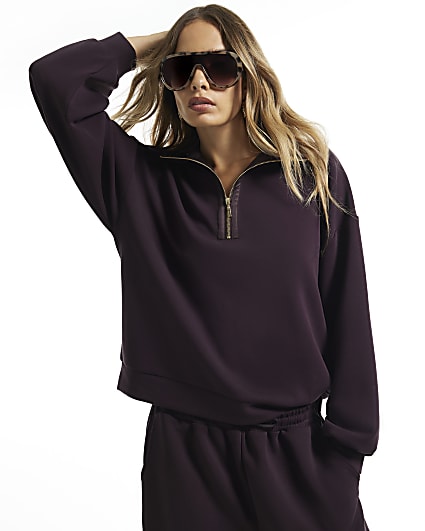 Burgundy Premium Funnel Neck Sweatshirt