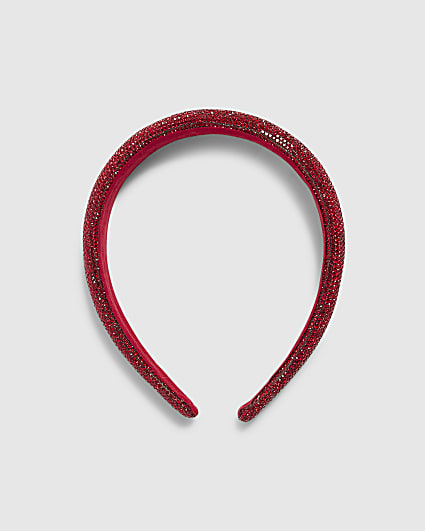 Red Diamante Facet Headband