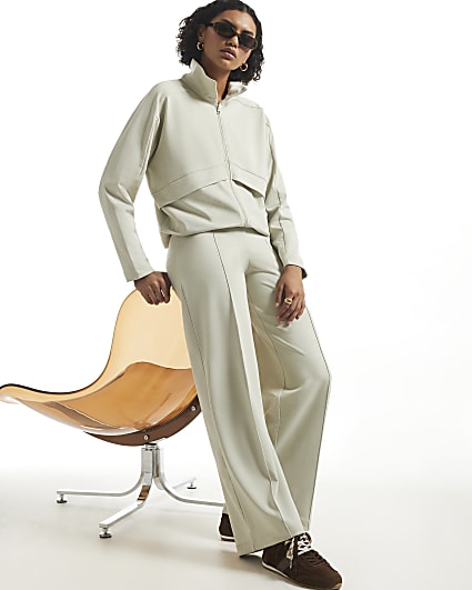 Green Premium Wide Leg Trousers