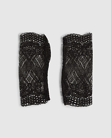 Black Lace Fingerless Gloves