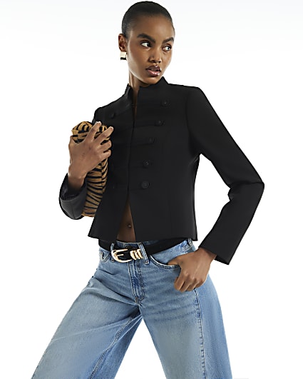 Black Tux Button Drummer Jacket