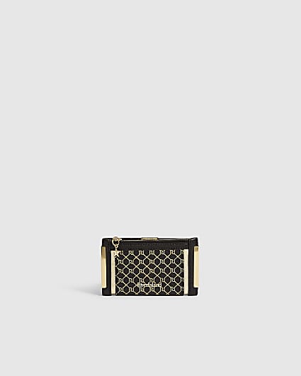 Black Metallic Monogram Mini Purse
