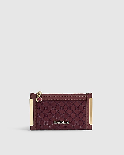 Burgundy Heatseal Monogram Mini Purse