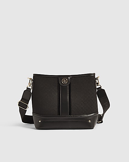 Black Monogram Webbing Front Bucket Bag