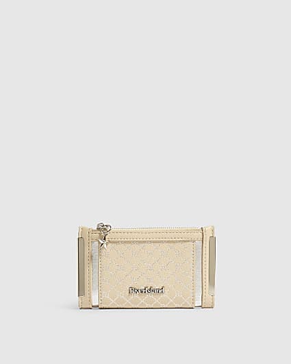 Beige Metallic Monogram Mini Purse