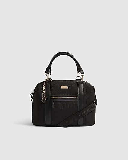 Black RR Jacquard Holdall Bag