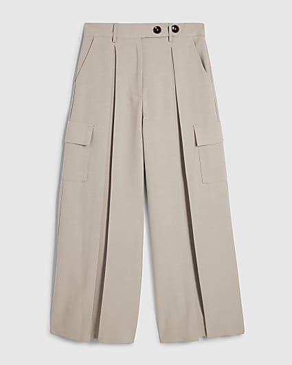 Petite Beige Pocket Trousers