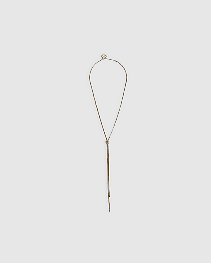Gold Long Lariat Neckalce