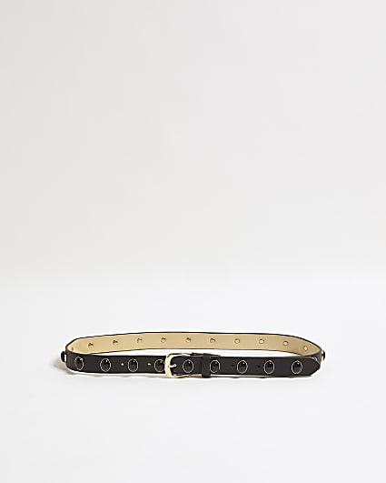 Black Oval Stud Belt