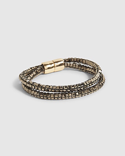 Black Beaded Magnetic Bracelet