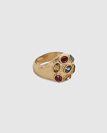 Gold Multi Jewel Tone Ring