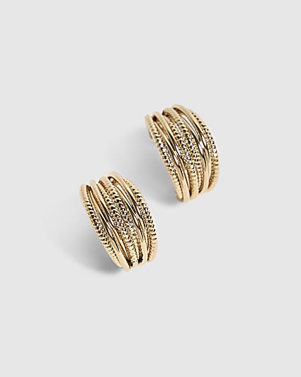 Gold Wire Hoop Earrings