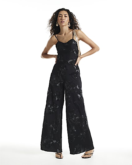 Black Cornelli Corset Jumpsuit