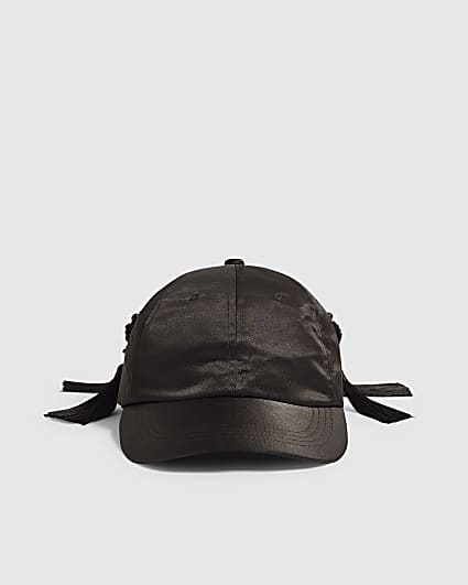 Black Satin Tasseled Cap