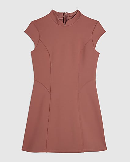 Petite Pink Cap Sleeve Mini Dress