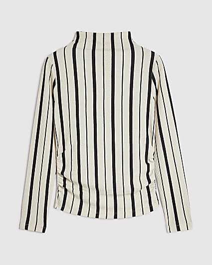 Petite Black Stripe Top
