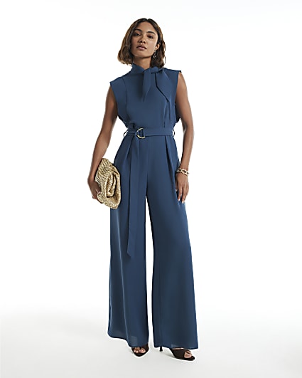 Blue Necktie Jumpsuit