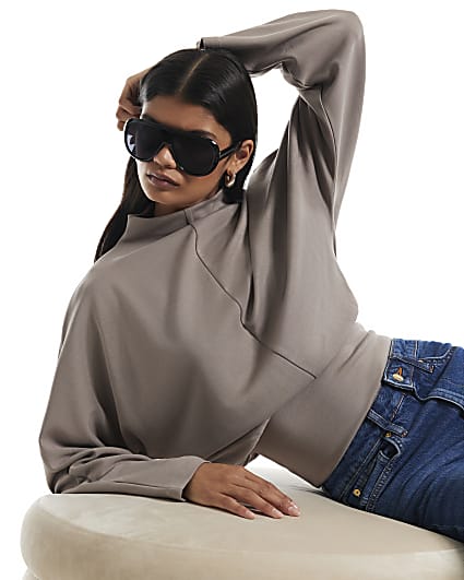 Brown Premium Banded Hem Sweatshirt