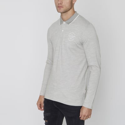 river island long sleeve polo