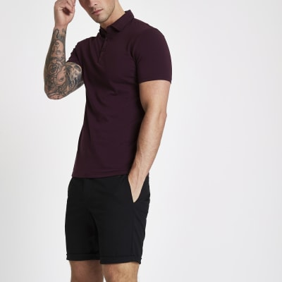 mens muscle fit polo shirt