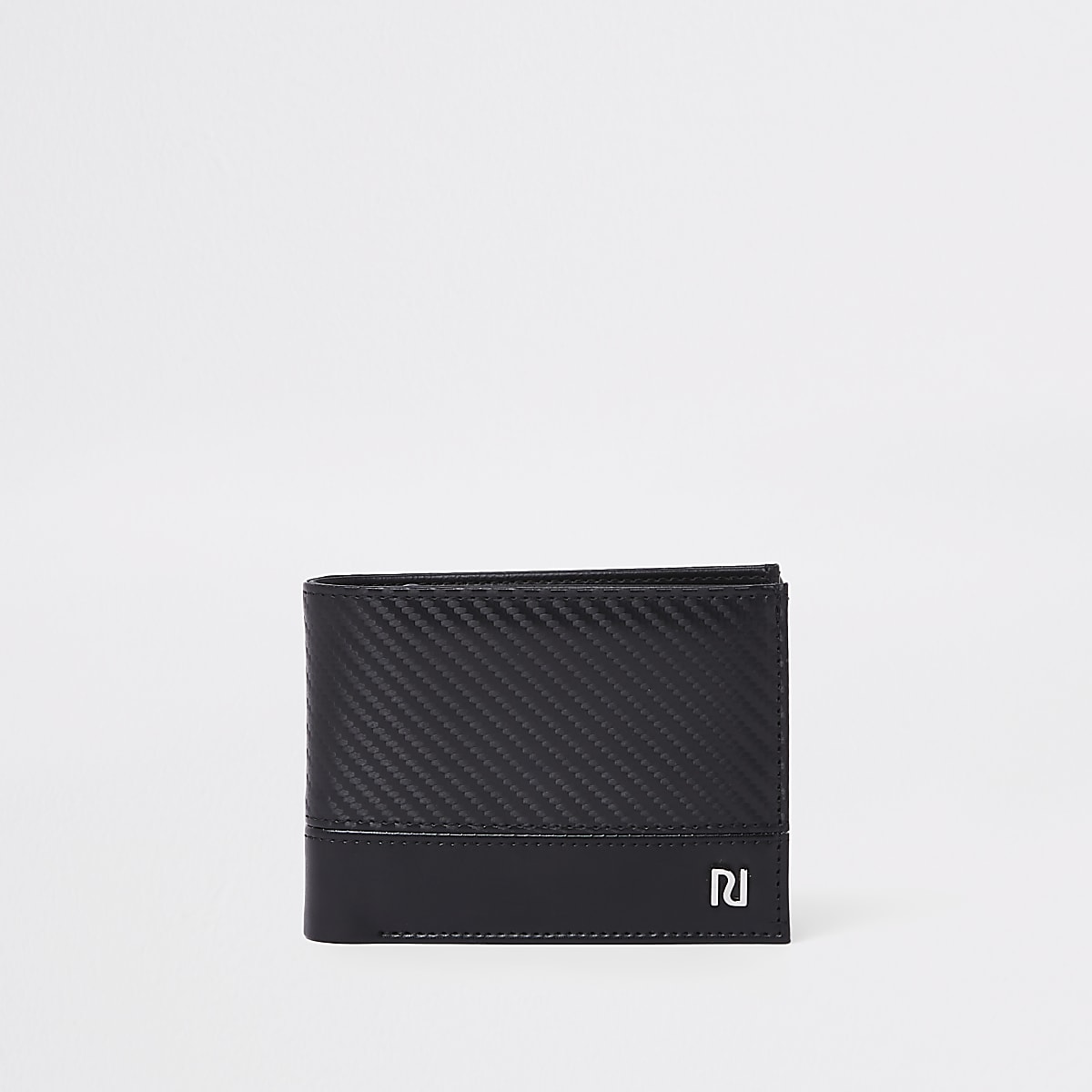 Black contrast texture wallet - Wallets - Accessories - men