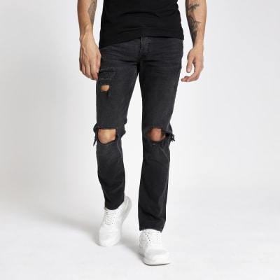  Black  Dylan slim fit ripped  jeans  River Island