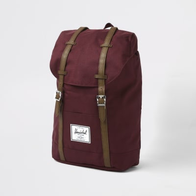 asos design zip over canvas backpack with double handle