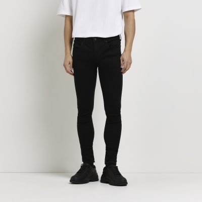 Black Ollie spray on skinny jeans Spray On Jeans men